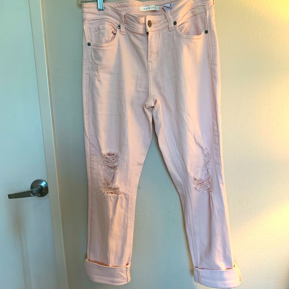 Soft pink jeans